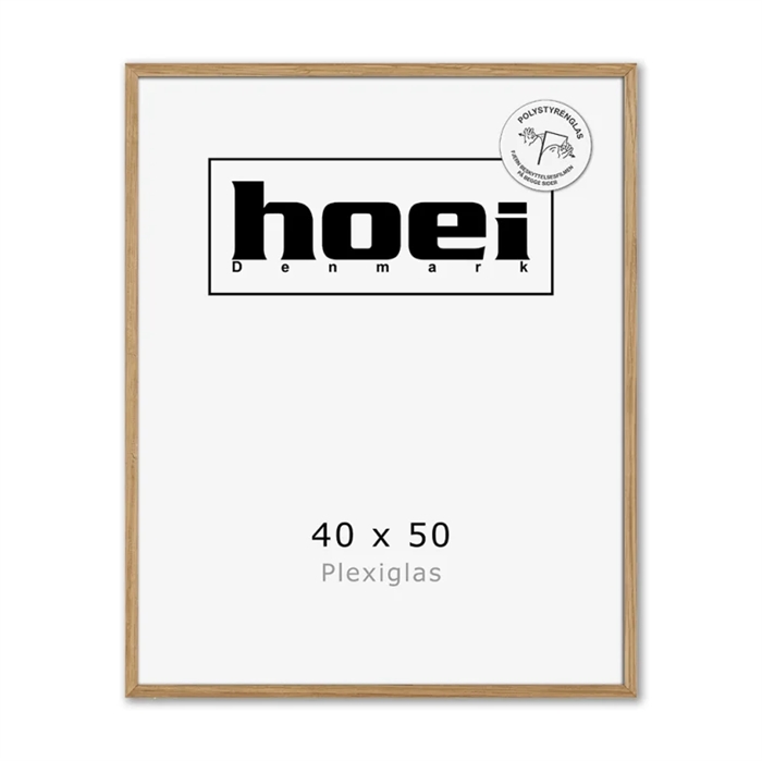 Massieve eikenhouten lijst voor foto en posters 40 x 50 PLEXI cm