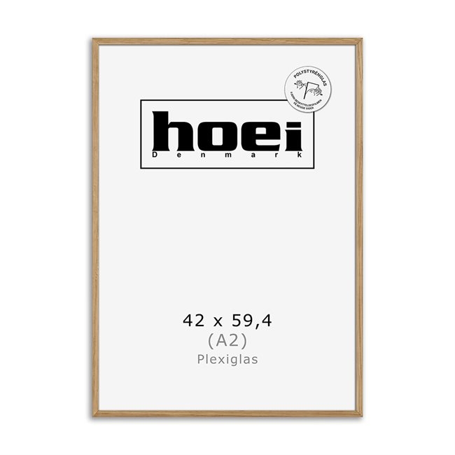 Massieve eikenhouten lijst voor foto\'s en posters 42 x 59,4 - A2 PLEXI cm