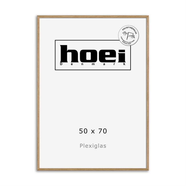 Massieve eikenhouten lijst voor foto\'s en posters 50 x 70 PLEXI cm