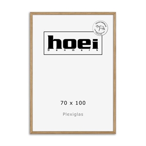 Massieve eikenhouten lijst voor foto's en posters 70 x 100 PLEXI cm
