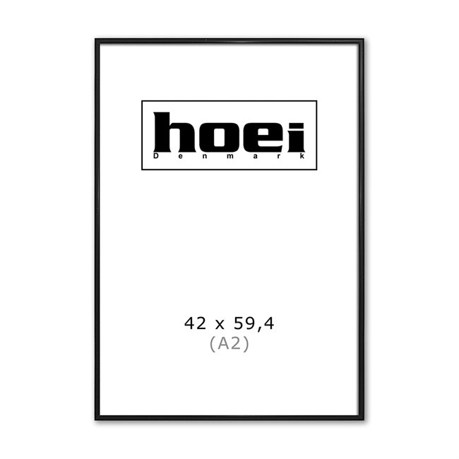 Zwarte aluminiumlijst 42 x 59,4 cm (A2)