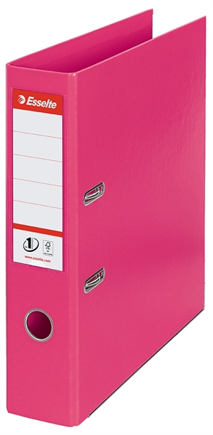 Esselte Brevordner No1 Power PP A4 75mm fuchsia.