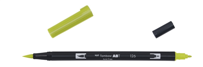 Tombow Marker ABT Dual Brush 126 licht olijfgroen