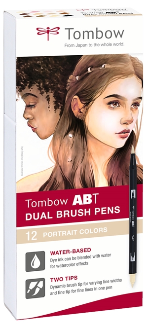 Tombow Marker ABT Dual Brush 12P-4 Portretkleuren (12)