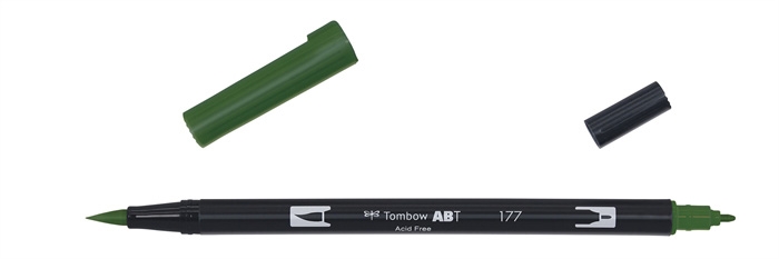 Tombow Marker ABT Dual Brush 177 donker jade