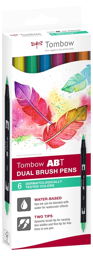 Tombow Marker ABT Dual Brush 6C-3 Tatoeages karton (6)