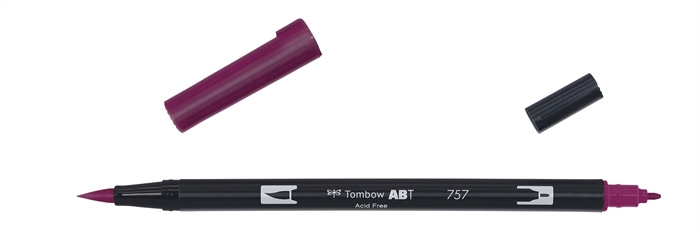 Tombow Marker ABT Dual Brush 757 draagbaar rood