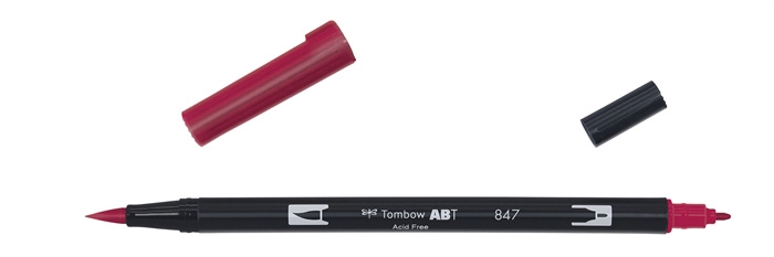 Tombow Marker ABT Dual Brush 847 karmozijnrood