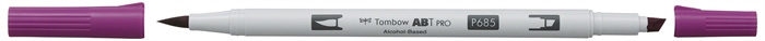 Tombow Marker alcohol ABT PRO Dual Brush 685 donker magenta.