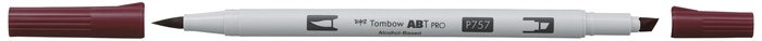Tombow Marker alcohol ABT PRO Dual Brush 757 port rood