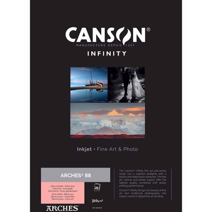 Canson Arches 88 Rag (Pure White) 310 - A4, 25 vel