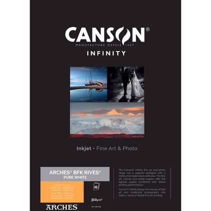 Canson BFK Rives (Pure White) 310 - A3+, 25 vellen