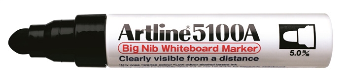 Artline Whiteboard Marker 5100A GROOT zwart