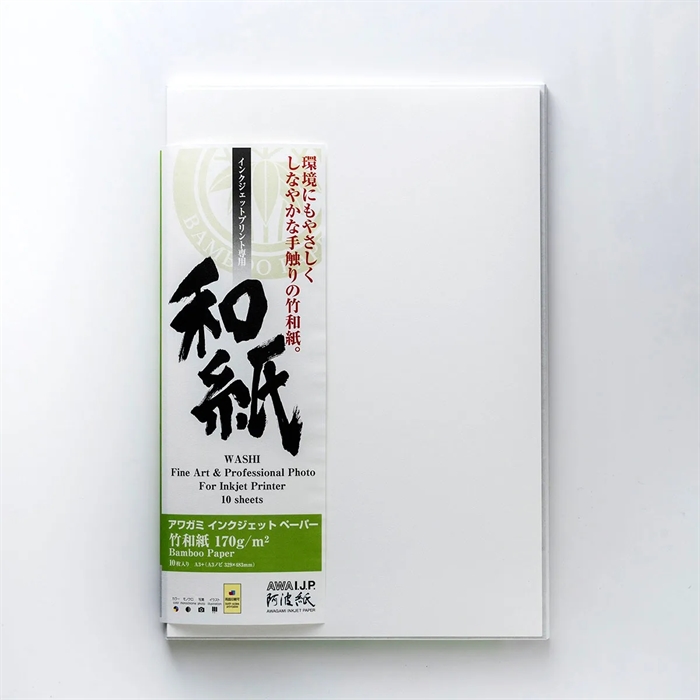 Awagami Bamboo 170 - 170 g/m², A3+ 10 vellen