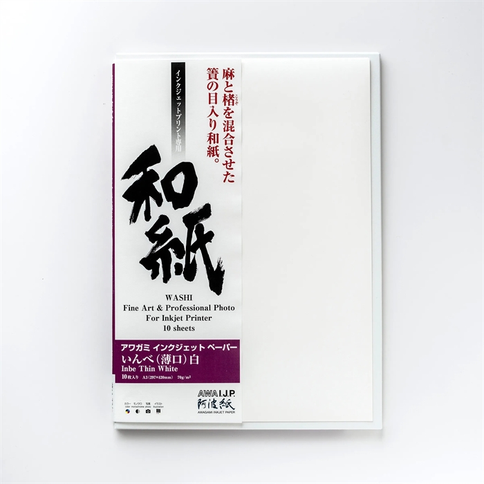 Awagami Inbe Dun Wit - 70 g/m², A2 10 vellen