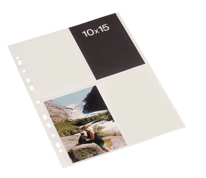 Bantex Fotolomme 10x15 0,09mm portret 8 foto\'s wit (10)