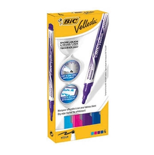 Bic Whiteb.ma.Velleda Fashion 4/etBic Whiteboardmarker Velleda Fashion 4/pk