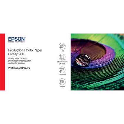 Epson Production Photo Paper Glossy 200g/m² - 24" x 30 m