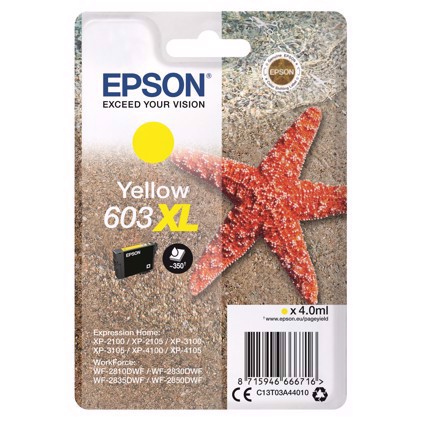 Epson T03U Gele 603XL Inktpatroon