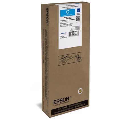 Epson WorkForce-serie inktpatronen XL Cyan - T9452
