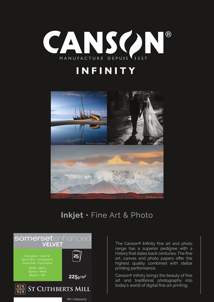 Canson Somerset Enhanced Velvet 225 g/m² - A3+, 25 vel