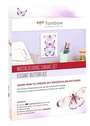 Tombow Watercoloring Canvas set Vlinders