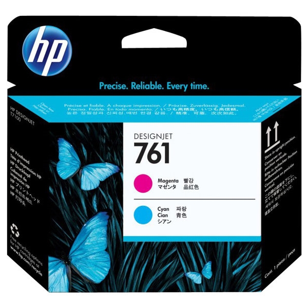 HP 761 magenta & cyan designjet printkop