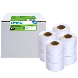 Dymo DYMO LabelWriter 28 mm x 89 mm standaard adreslabels, 12-pack.