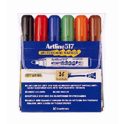 Artline Whiteboard Marker 517 set van 6