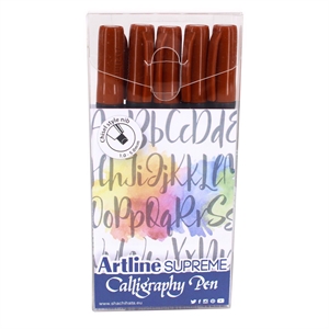 Artline Supreme Calligraphy Pen 5 - set sepiaArtline Supreme Kalligrafiepen 5 - set sepia