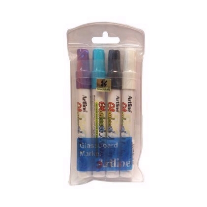 Artline Glastavle marker (4 in etui)