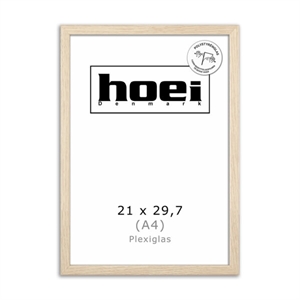 Eikenhouten lijst voor foto en posters 21 x 29,7 PLEXI cm ( A4 )