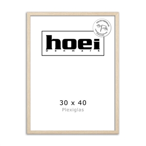 Eikenhouten lijst voor foto en posters 30 x 40-PLEXI cm
