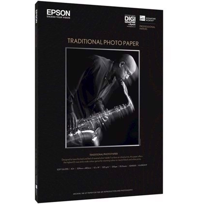 Epson Traditional Photo Paper 300 g/m2, A3+ - 25 ark | C13S045051