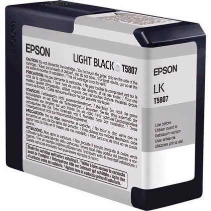 Epson Light Black 80 ml blækpatron T5807 - Epson Pro 3800 og 3880