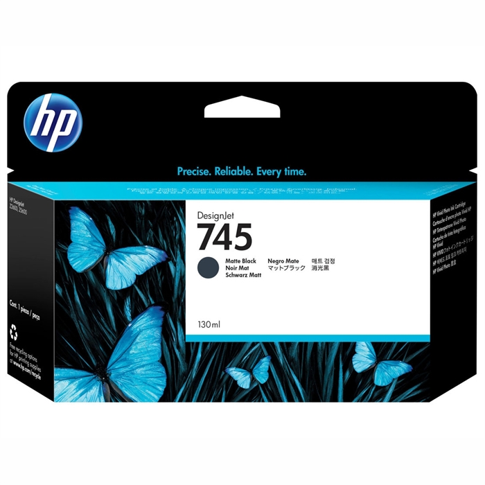 HP 745 matte black inktpatroon, 130 ml