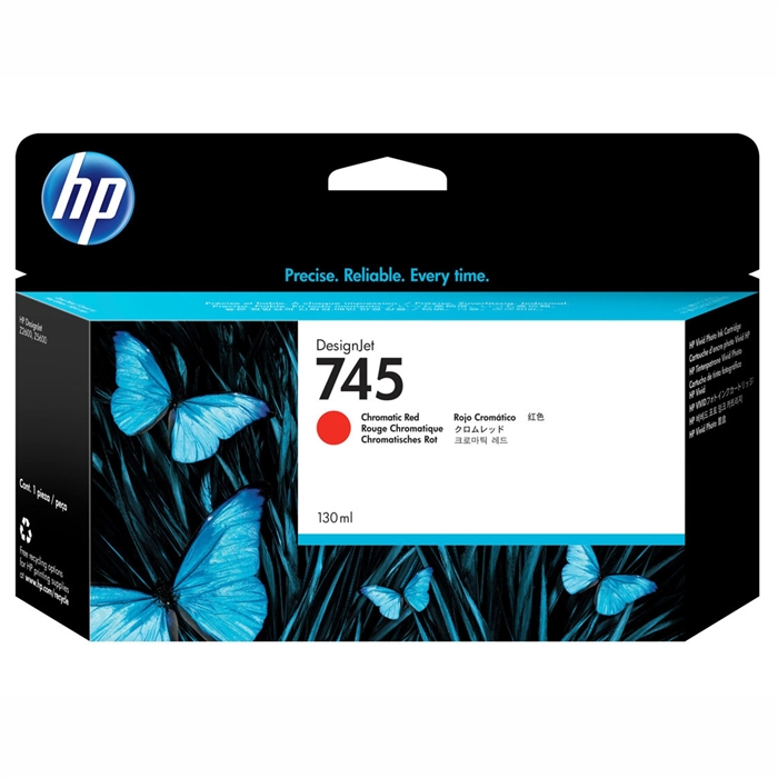 HP 745 cromatic red inktpatroon, 130 ml