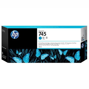 HP 745 cyan inktpatroon, 300 ml
