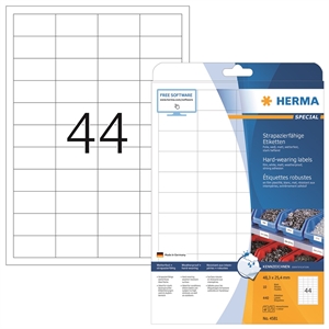 HERMA label film extra sterk 48,3 x 25,4 mat mm, 440 stuks.