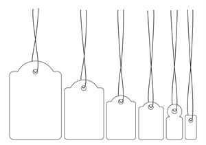 HERMA etiket hangtags met touw 10 x 22 mm, 1000 stuks.