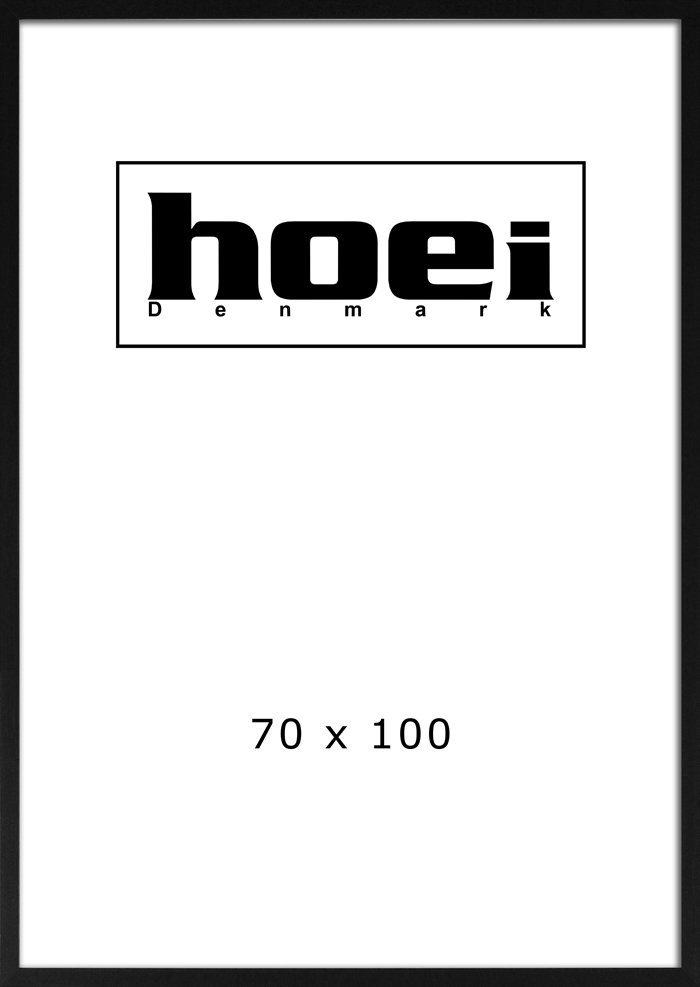Zwarte houten lijst voor foto\'s en posters 70 x 100 cm