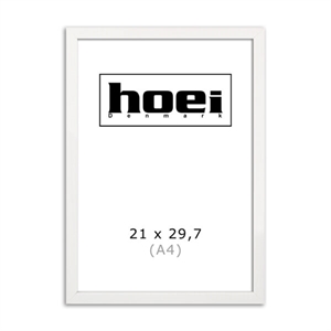 Witte houten lijst voor foto's en posters is 21 x 29,7 cm (A4)