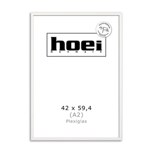 Witte houten lijst voor foto's en posters, 42 x 59,4 PLEXI cm (A2)