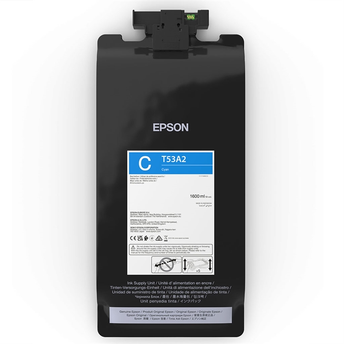 Epson inktzakje Cyan 1600 ml - T53A2