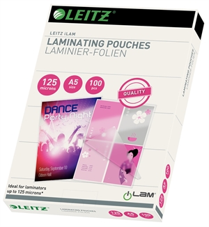 Leitz Lamineerhoes glans 125my A5 (100)