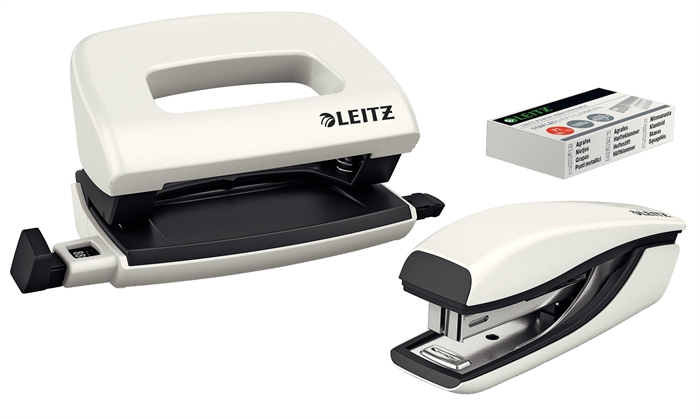 Leitz Nietmachine & Perforator Mini WOW wit.