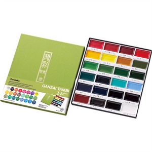 ZIG GANSAI TAMBI Aquarel 24 kleuren set