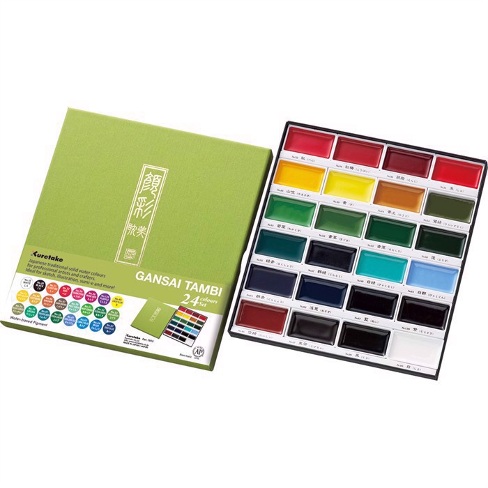 ZIG GANSAI TAMBI Aquarel 24 kleuren set