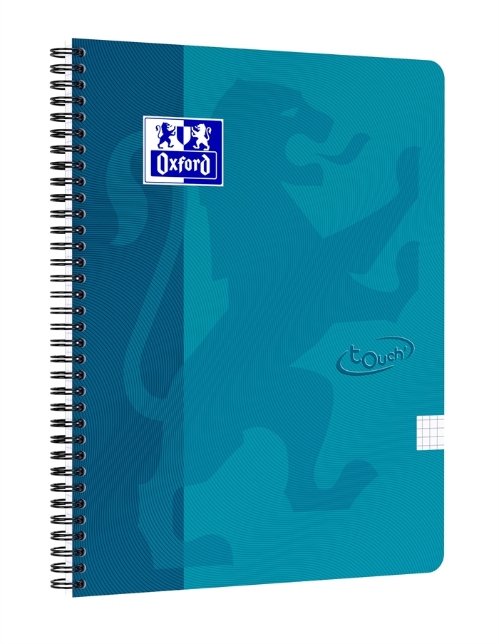 Oxford Touch notitieboek A4 vierkant 70 pagina\'s 90g turkoois