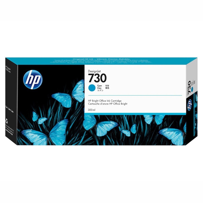 HP 730 300-ml Cyan DesignJet inktpatroon